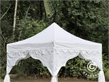 Vouwtent/Easy up tent FleXtents PRO Steel "Raj" 3x3m Wit/Goud