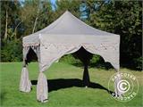 Vouwtent/Easy up tent FleXtents PRO Steel "Raj" 3x3m Latte/Oranje