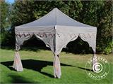 Gazebo pieghevole FleXtents PRO Steel "Raj" 3x3m Latte/Arancio