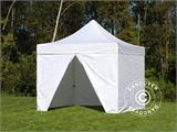 Tente pliante FleXtents PRO Steel 3x3m Blanc, Ignifugé, avec 4 cotés
