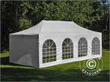 Tente Pliante FleXtents PRO Steel Vintage Style 4x8m Blanc, avec 6 cotés Tente Pliante FleXtents PRO Steel Vintage Style 4x8m Blanc, avec 6 cotés