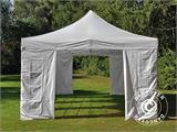 Tente Pliante FleXtents PRO Steel Vintage Style 4x8m Blanc, avec 6 cotés Tente Pliante FleXtents PRO Steel Vintage Style 4x8m Blanc, avec 6 cotés