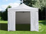 Snabbtält FleXtents Basic v.3, 4x4m Vit, inkl. 4 sidor