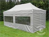 Prekybinė palapinė FleXtents PRO Steel 3x6m Latte, įsk. 6 šonines sienas Prekybinė palapinė FleXtents PRO Steel 3x6m Latte, įsk. 6 šonines sienas