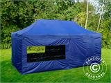 Tente pliante FleXtents PRO Steel 3x6m Bleu foncé, avec 6 cotés