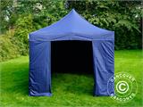 Tente pliante FleXtents PRO Steel 3x6m Bleu foncé, avec 6 cotés