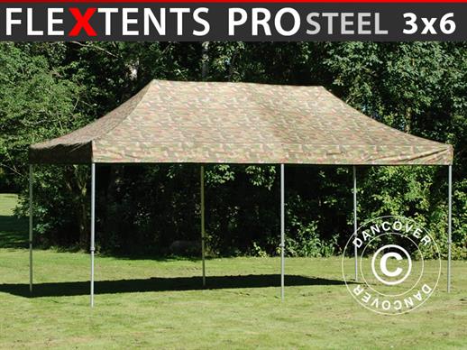Pop up gazebo FleXtents PRO Steel 3x6 m Camouflage/Military Pop up gazebo FleXtents PRO Steel 3x6 m Camouflage/Military