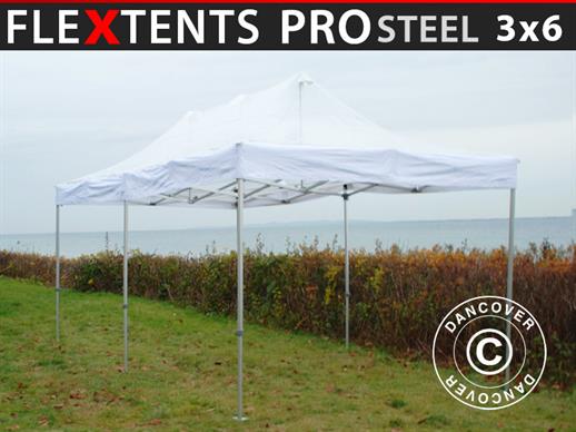 Namiot Ekspresowy FleXtents PRO Steel 3x6m Przezroczysty