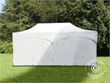 Vouwtent/Easy up tent FleXtents PRO Steel "Arched" 3x6m Wit, inkl. 6 Zijwanden