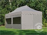 Vouwtent/Easy up tent FleXtents PRO Steel "Morocco" 3x6m Latte, inkl. 6 zijwanden