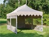 Carpa plegable FleXtents PRO Steel "Morocco" 3x6m Latte, incl. 6 lados