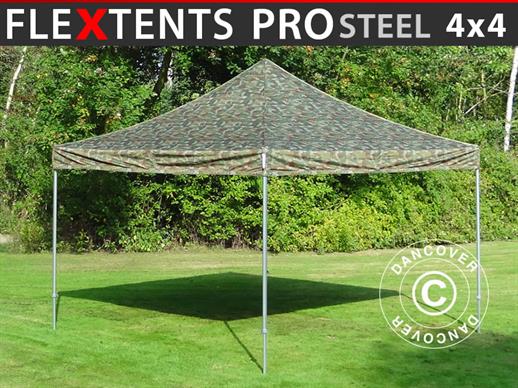 Tente pliante FleXtents PRO Steel 4x4m Camouflage