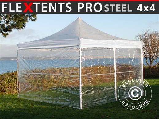 Pop up aiatelk FleXtents PRO Steel 4x4m Selge, kaasas 4 külgseinad
