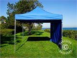 Pop up gazebo FleXtents PRO Steel 3x3 m Blue, incl. 4 sidewalls