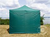 Vouwtent/Easy up tent FleXtents PRO Steel 3x3m Groen, inkl. 4 Zijwanden