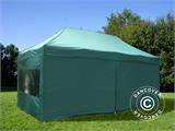 Vouwtent/Easy up tent FleXtents PRO Steel 3x6m Groen, inkl. 6 Zijwanden