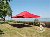 Tente pliante FleXtents PRO Steel 4x6m Rouge, avec 8 cotés