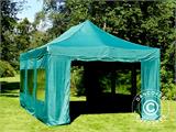 Vouwtent/Easy up tent FleXtents PRO Steel 4x6m Groen, inkl. 8 Zijwanden