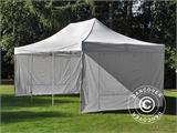 Vouwtent/Easy up tent FleXtents PRO Steel 4x6m Wit, inkl. 8 Zijwanden