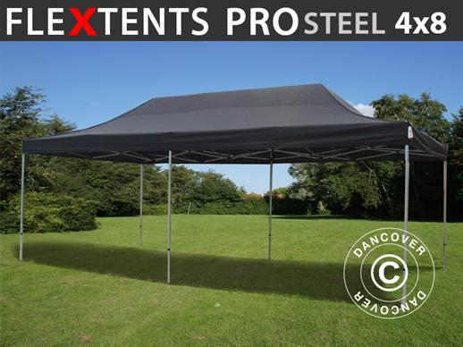 Tente pliante FleXtents PRO Steel 4x8m Noir
