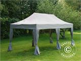Brzo sklopivi paviljon FleXtents PRO Steel 3x6m Latte, uključ. s 6 lijepim ukrasnim zavjesama Brzo sklopivi paviljon FleXtents PRO Steel 3x6m Latte, uključ. s 6 lijepim ukrasnim zavjesama