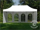 Tente Pliante FleXtents Steel 3x6m Blanc, avec 4 cotés