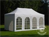 Brzo sklopivi paviljon FleXtents Steel 3x6m Bijela, uključ. 4 bočne stranice