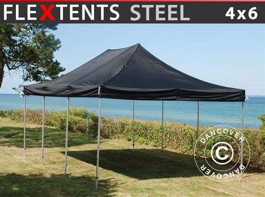 Namiot Ekspresowy FleXtents Steel 4x6m Czarny