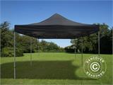 Carpa plegable FleXtents Steel 8x8m Negro, incluyendo 8 muros laterales