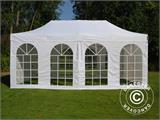 Vouwtent FleXtents® Steel 9x6m Wit, incl. 8 zijwanden