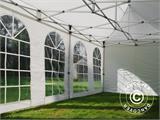 Carpa plegable FleXtents® Steel 9x6m Blanco, incluye 8 paredes laterales
