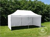 Pop up gazebo FleXtents® Basic v.3, Medical & Emergency tent, 3x6 m, White, incl. 6 sidewalls