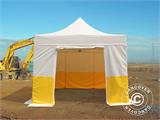 Faltzelt FleXtents® PRO 3x3m, PVC, Arbeitszelt, flammfest, inkl. 4 Seitenwände