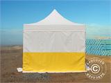 Carpa plegable  FleXtents® PRO 3x3m, PVC, Carpa de trabajo, Ignífuga, 4 muros laterales incluidos