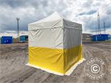 Vouwtent FleXtents® PRO 2,5x2,5m, PVC, Werktent, brandvertragend, incl. 4 zijwanden