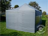 Tente pliante FleXtents PRO 4x8m Gris, avec 6 cotés