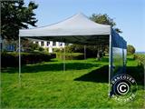 Tente pliante FleXtents PRO 4x8m Gris, avec 6 cotés