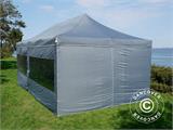 Tente pliante FleXtents PRO 4x8m Gris, avec 6 cotés