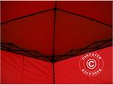 Tente Pliante FleXtents Light 2,5x2,5m Rouge, avec 4 cotés