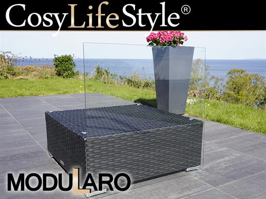 Glass top for square side table, Modularo ONLY 1 PCS. LEFT