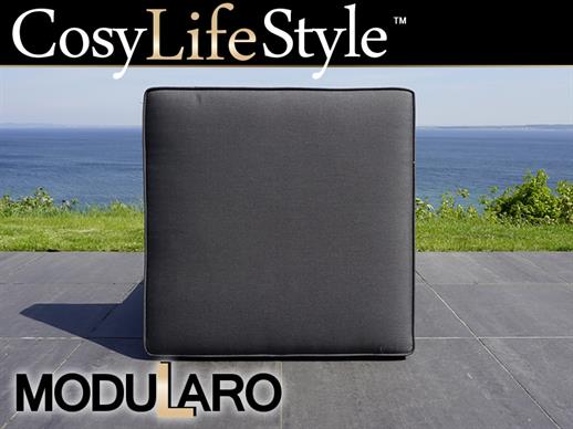 Cushion Cover for square footstool for Modularo, Black