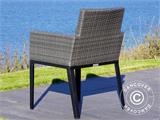 Poly rattan garden chair Miami, Grey, 2 pcs. ONLY 1 SET LEFT