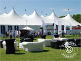Divano gonfiabile, stile Chesterfield, 2 posti, Nero