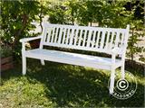 Garden Bench Hohenzollern, 3-Seater, 160 cm, White