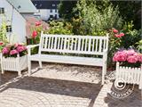 Banc de jardin Hohenzollern, 3 assises, 160cm, Blanc