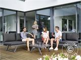 Transat Auckland, 0,8x2,04x0,89m, Gris Métallique/Gris