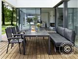 Transat Auckland, 0,8x2,04x0,89m, Gris Métallique/Gris