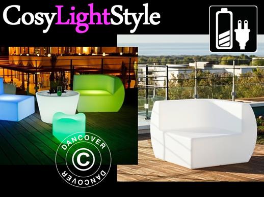 LED Sofa, Corner, Chill, 88x88x68 cm