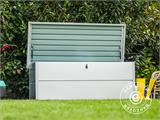Boite de rangement de jardin L 783L, 0,85x1,85x0,69m, 1,57m², GUARDI, Argent