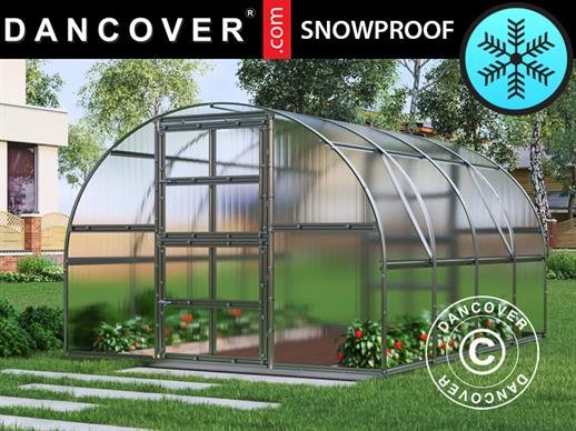 Invernadero de policarbonato de TITAN Arch 320, 12m², 3x4m, Plateado Invernadero de policarbonato de TITAN Arch 320, 12m², 3x4m, Plateado
